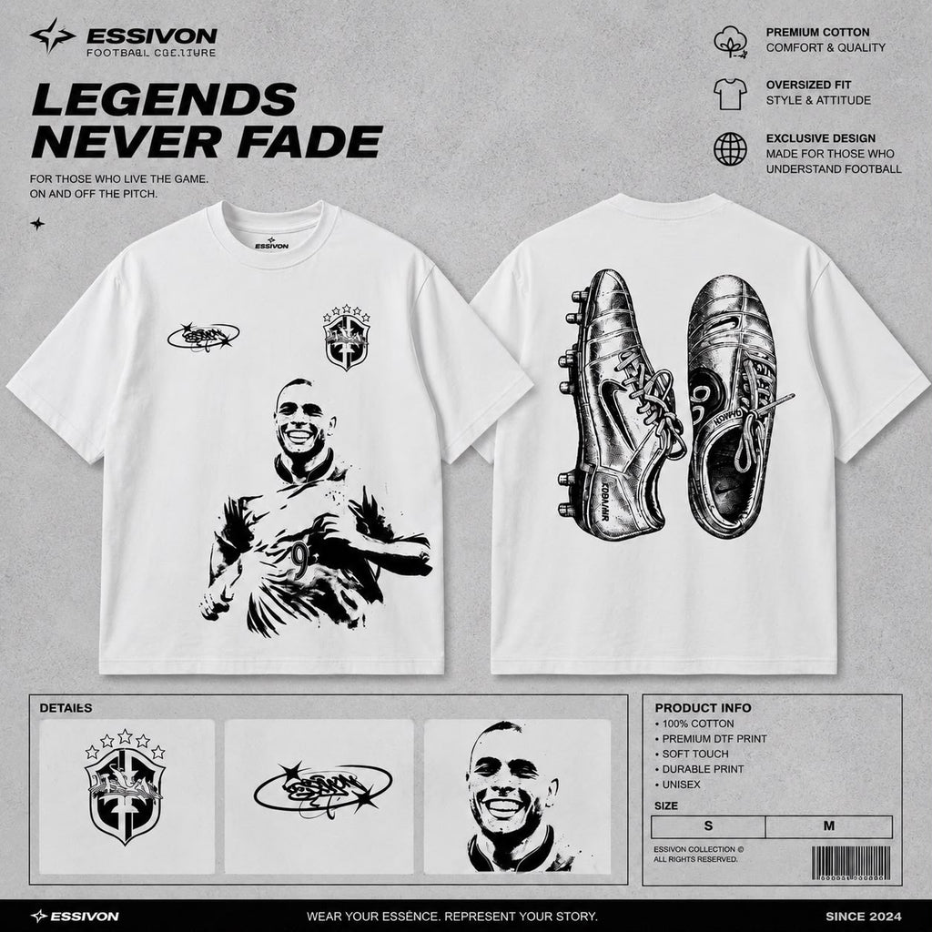 R9 Ronaldo Legends Never Fade Graphic T-Shirt